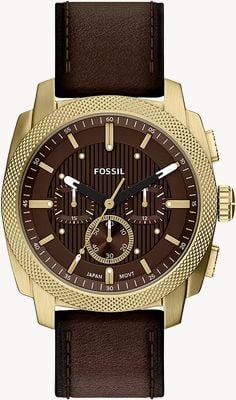 Fossil Machine 44 mm Chronograph Brown Leather FS6188