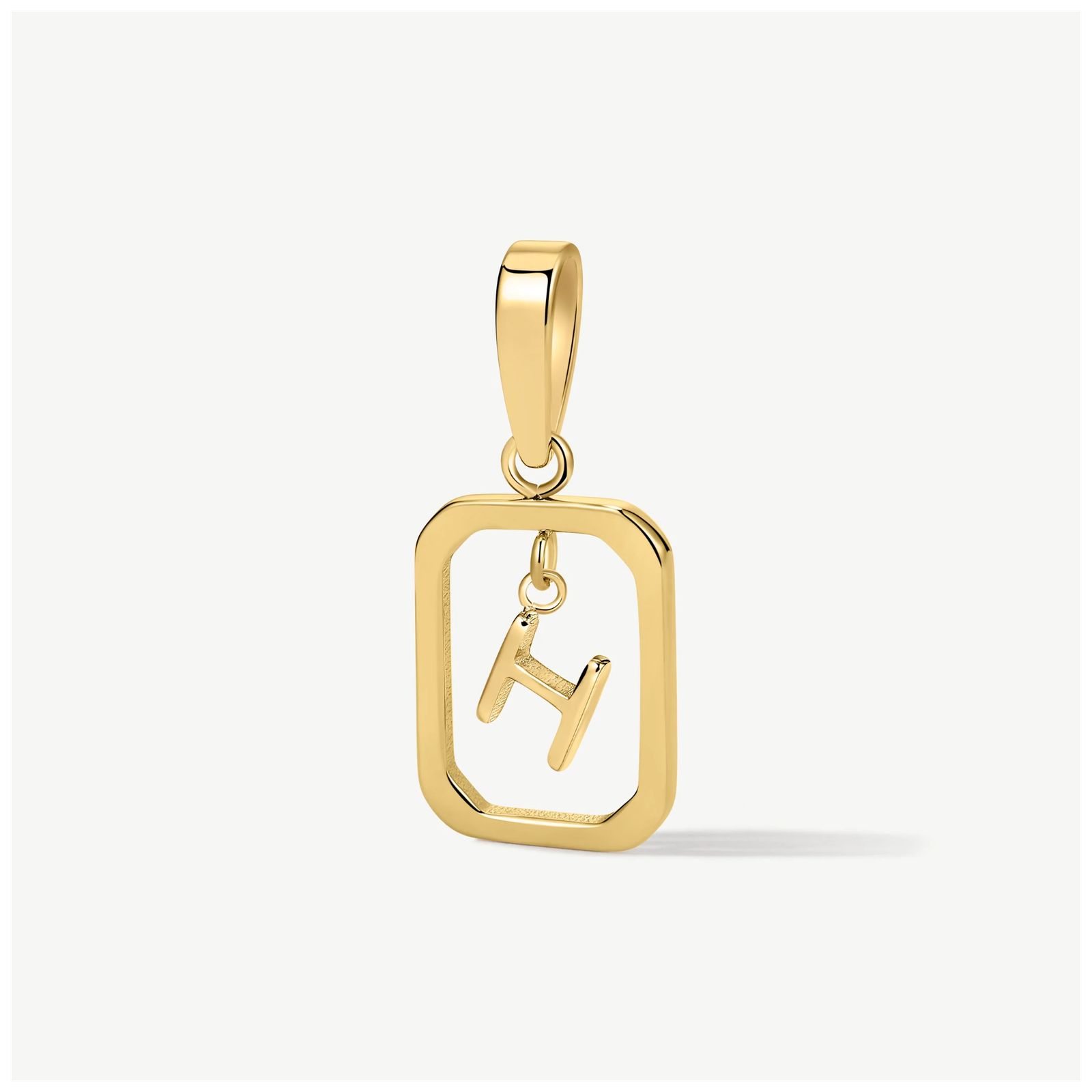 D.LOUISE CH-18-08 Gold Tone Floating Initial Pendant - H Jewellery
