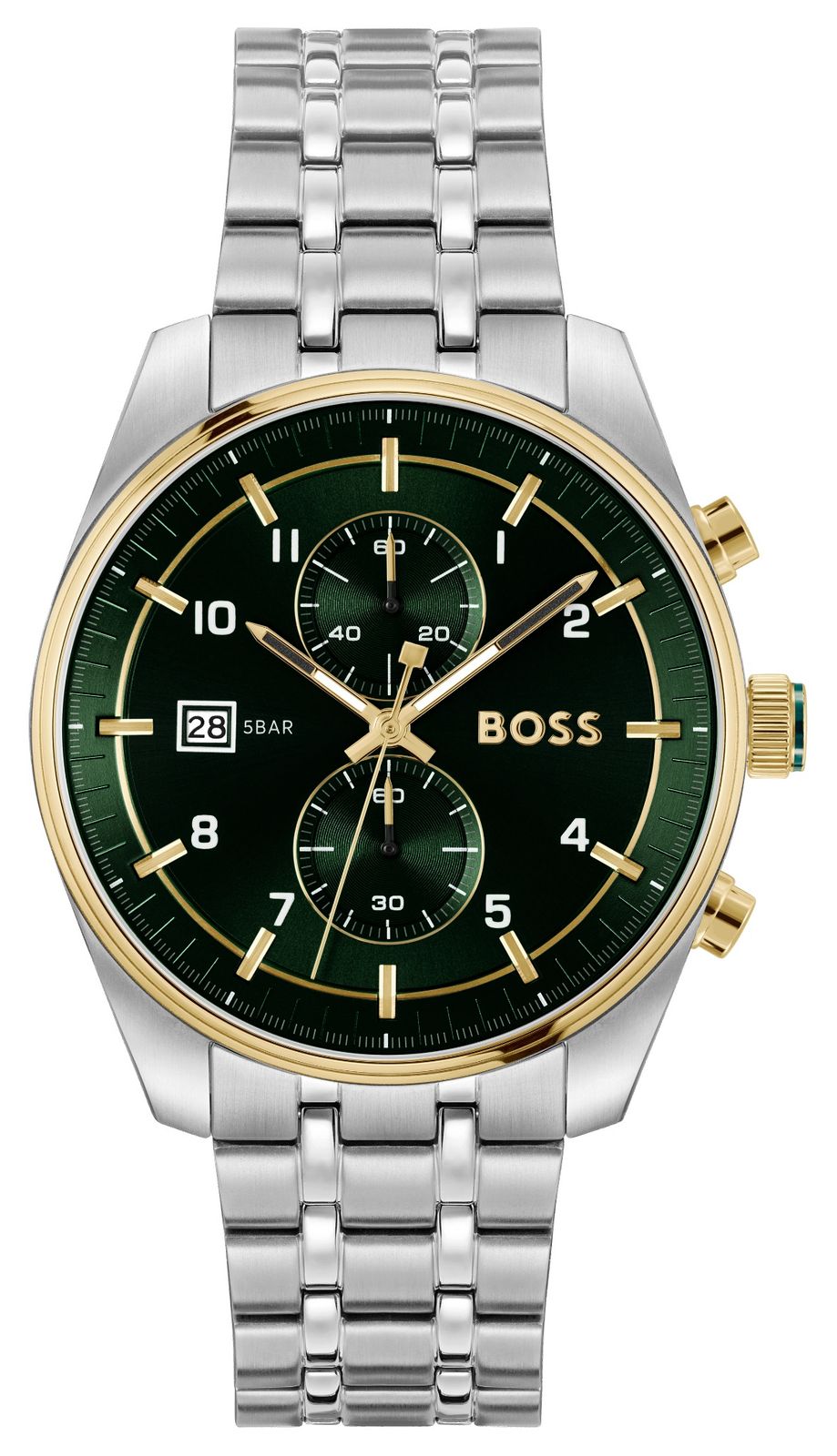 BOSS 1514195 Men's SkyTraveller (44mm) Green Chronograph Watch