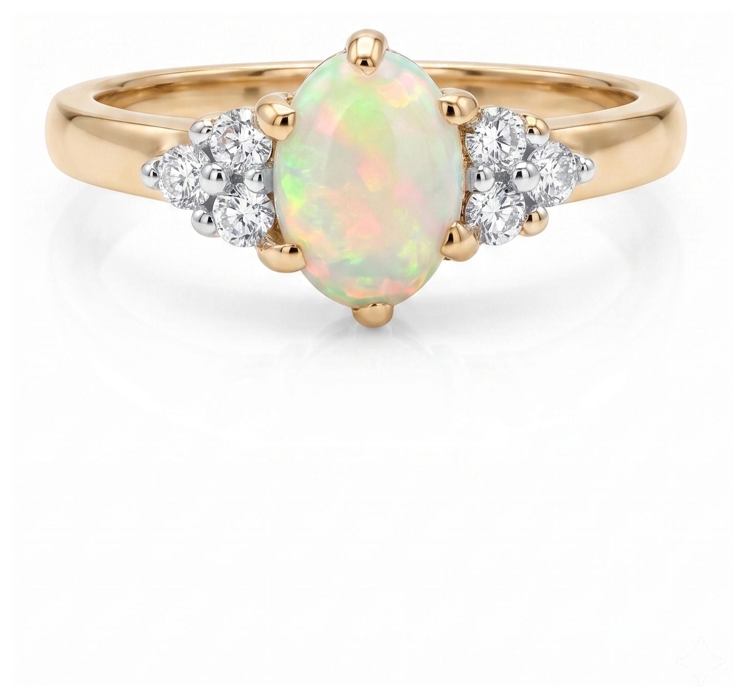 James Moore & Co J37600 9ct Yellow Gold Opal And Diamond Jewellery