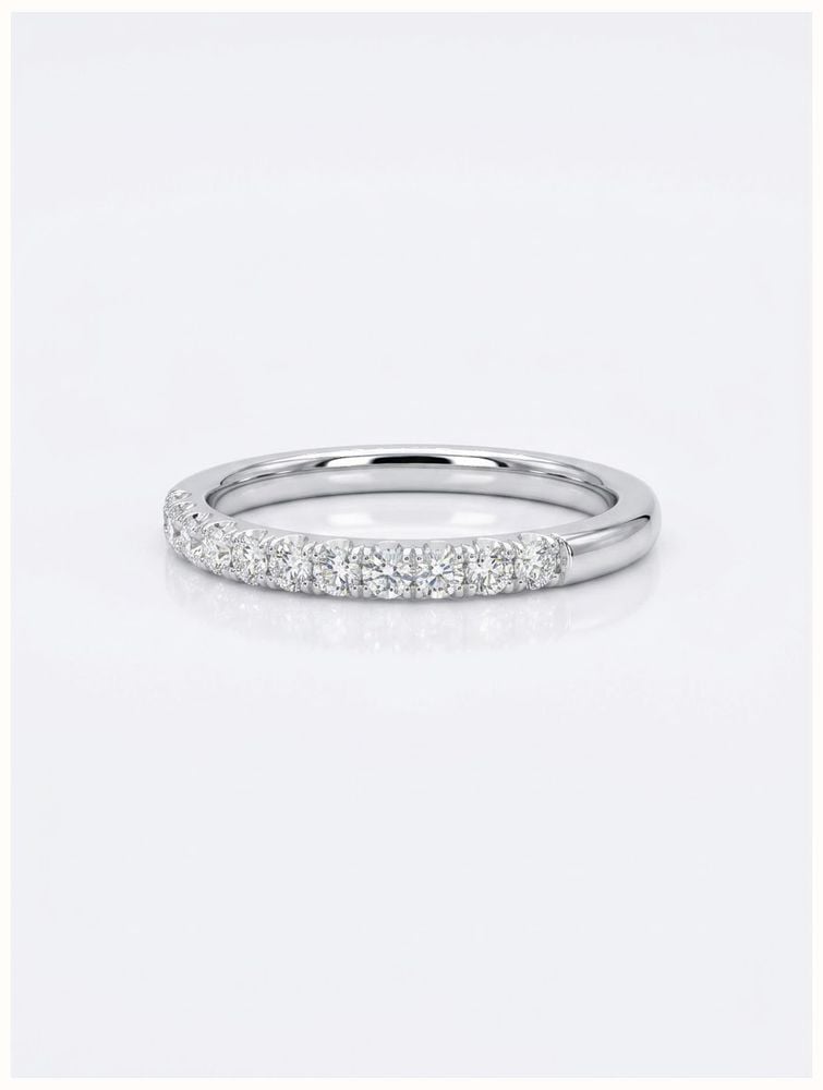 0.33ct Round Brilliant Natural Diamond Platinum Half Eternity Ring HET100161/P - alternate view 2