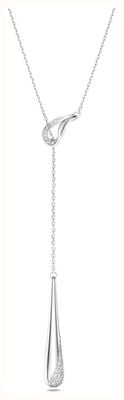 Swarovski Classica Y pendant Round cut, White, Sterling silver 5741221