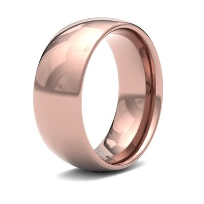 James Moore Wedding Rings | 9ct Rose Gold | 8mm | Medium | Traditional Court | AG_8GMC-9R