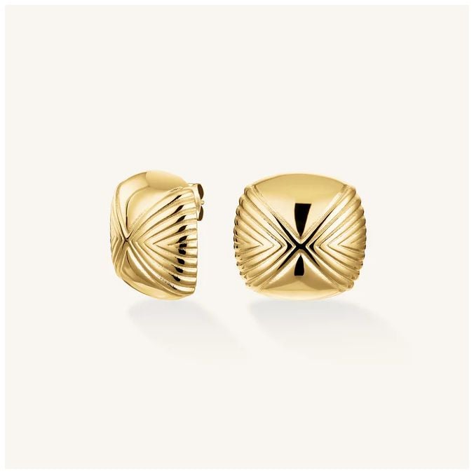 Rosefield Jewellery JEESG-J962 Modern Vintage Edged Studs