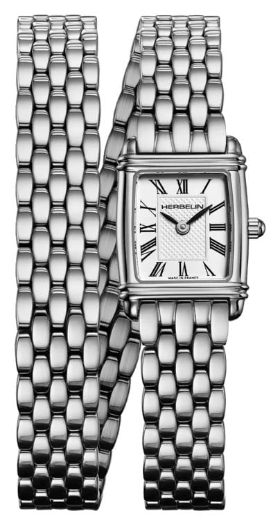 Herbelin 17438BLA08 Art DÃ©co Quartz (17.8mm) Silver Watch