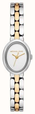Michael Kors Mini Maude (20.5mm) White Dial / Two-Tone Stainless Steel Bracelet MK4956