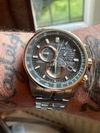 Customer picture of Citizen Men's Eco-Drive Radio-Controlled Chronograph (42.5mm) Grey Dial / Two-Tone Stainless Steel Bracelet CB5886-58H