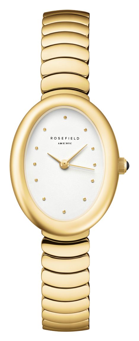 Rosefield OVWGSG-OV19 Ovale (22mm) White Dial / Gold-Plated Watch