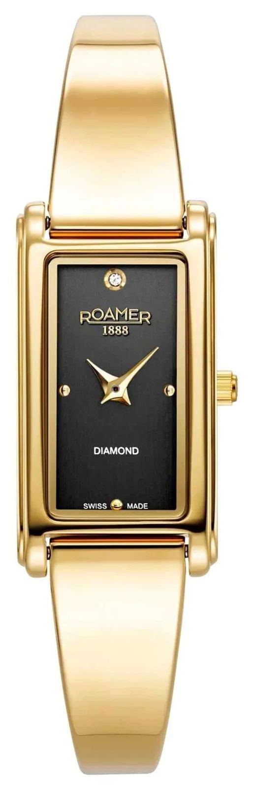 Roamer 866845 48 55 20 Women's Elegance Black Dial / Gold- Watch