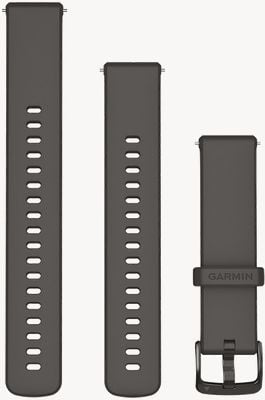 Garmin Quick Release Bands (18mm) Pebble Grey Silicone Slate Hardware 010-13256-00