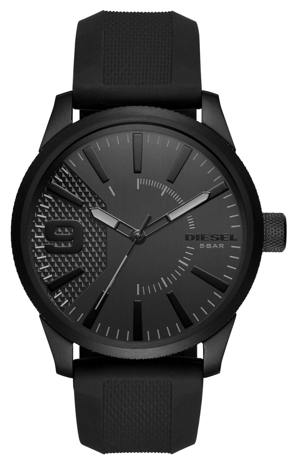 Diesel DZ1807 Men’s Rasp NSBB Black Silicone Strap Watch