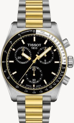 Tissot PR516 Quartz Chronograph (40mm) Black Dial / Two-Tone Stainless Steel Bracelet T1494172205100