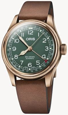 ORIS Big Crown Pointer Date 80th Anniversary Edition Bronze (40mm) Green Dial / Brown Leather Strap 01 754 7741 3167-07 5 20 58BR