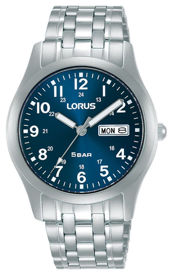 Lorus RXN77DX9 Classic Day/Date (38mm) Blue Sunray Dial / Watch