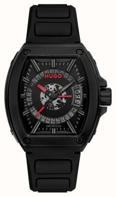 HUGO #ICON 3H (40mm) Black Dial / Black Silicone Strap 1530436