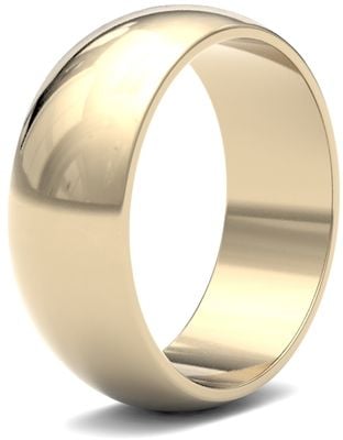 James Moore Wedding Rings | 9ct Yellow Gold | 7mm | Light | D-Shape | AG_7GLD-9Y