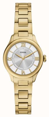 Fossil Gilmore Three-Hand (28mm) Silver Dial / Gold PVD Stainless Steel Bracelet ES5421