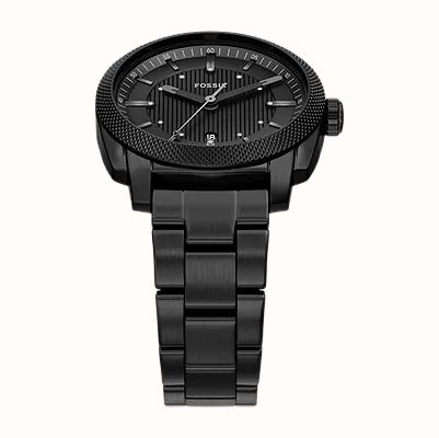 Fossil Machine 41 mm Three-Hand Date Black Stainless Steel Watch FS6186 - alternate view 5