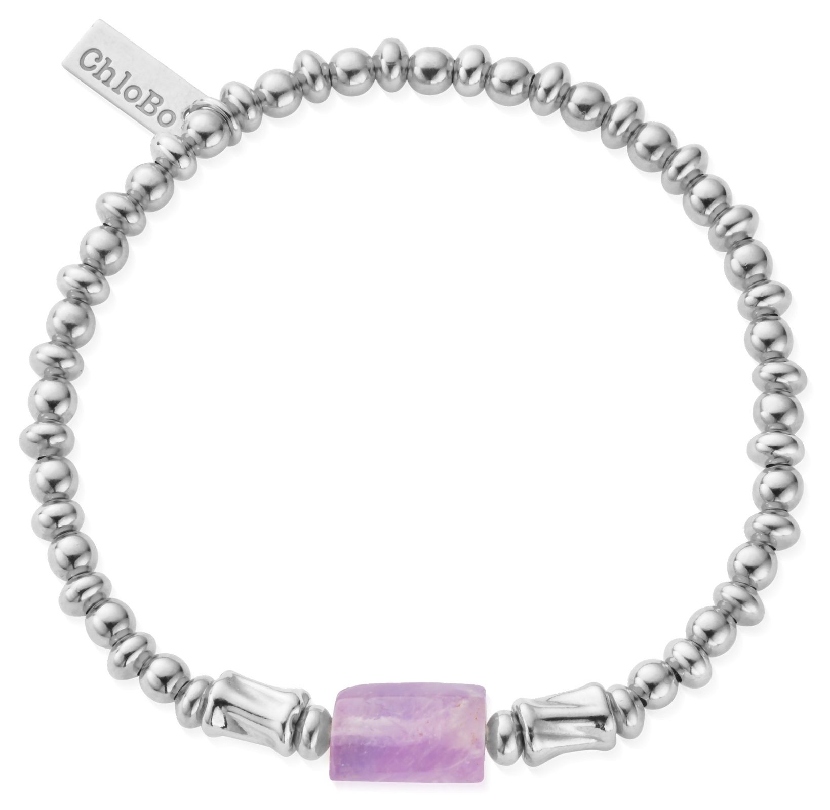 ChloBo SBSSLA Calming Spirit Stone Bracelet - Amethyst - 925 Jewellery