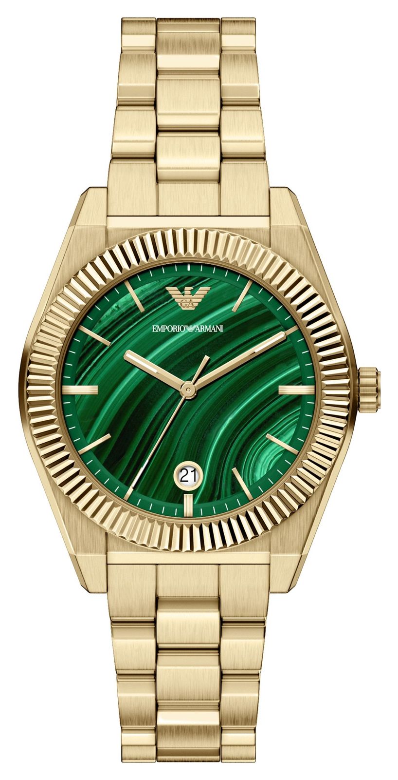 Emporio Armani AR11759 Federico (37mm) Green Dial / Gold PVD Watch