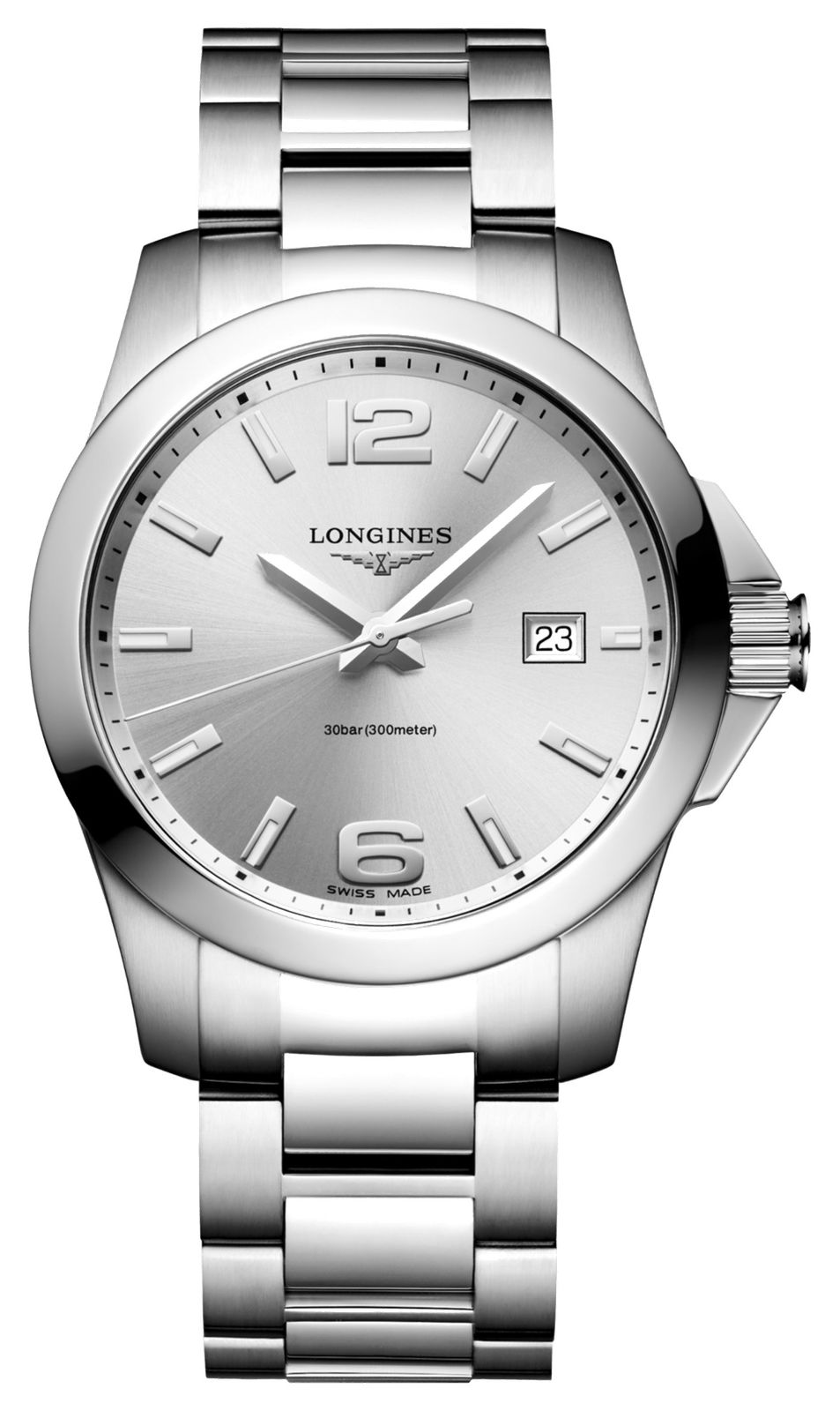 LONGINES L37594766 Conquest Quartz (41mm) Silver Dial / Watch