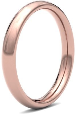 James Moore Wedding Rings | 9ct Rose Gold | 3mm | Heavy | Traditional Court | AG_3GHC-9R