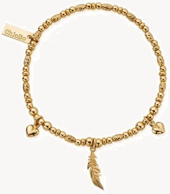 ChloBo Sterling Silver Gold Plated Courage And Love Bracelet GBCH33454014