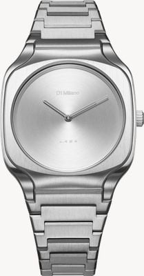 D1 Milano Square Grey Frame (37mm) Grey Sunray Dial / Stainless Steel Bracelet SQBJ10