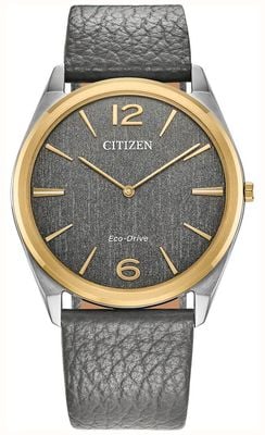 Citizen Eco-Drive Stiletto (38mm) Grey Dial / Grey Leather Strap AR3124-07H