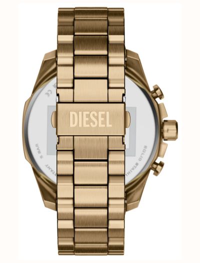 Diesel Mega Chief Slim Gold Plated Bracelet Blue Dial DZ4736 - alternate view 2