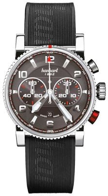 Hanhart PRIMUS Racer Automatic Chronograph (44mm) Anthracite Dial / Black Rubber Strap - M 741.240-1020