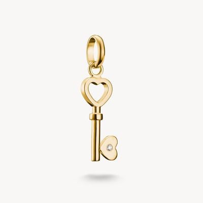 Thomas Sabo Gold-Plated Love Key Charm Pendant Connect CC1241-414-14