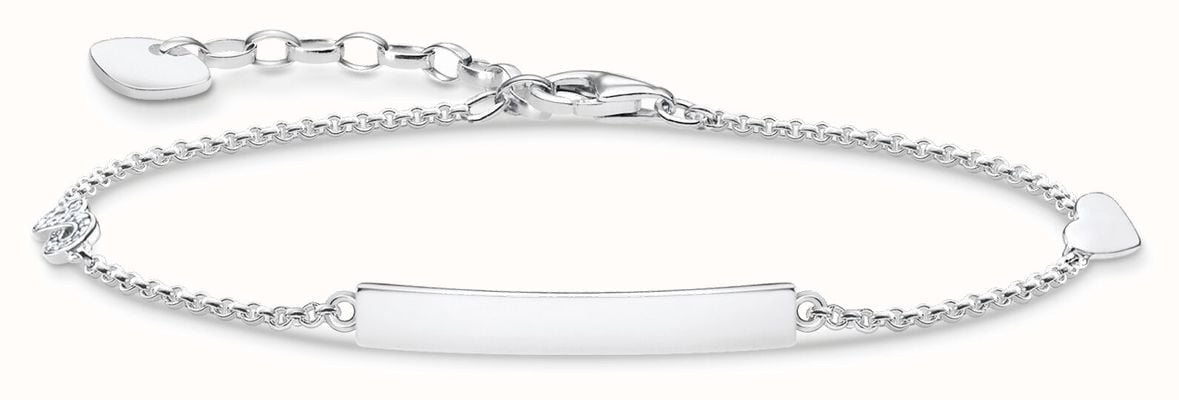 Thomas Sabo Heart and Cubic Zirconia Infinity Engravable Bracelet A1976-051-14-L19V