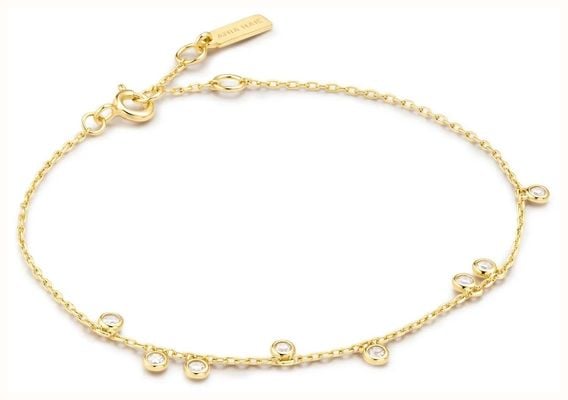 Ania Haie Gold Bezel-Set Droplet Station Bracelet B076-01G