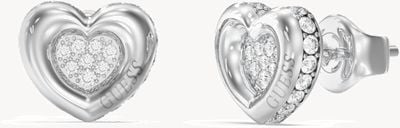Guess Guess Womens L.O.V.E. 10mm Heart Pave Studs UBE05466RH