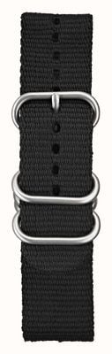 Elliot Brown Men's 22mm Black Ballistic Nylon Brushed Hardware Strap Only STR-N03