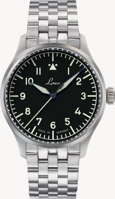 Laco Stuttgart PRO Automatic (40mm) Black Dial / Stainless Steel Fine-Link Bracelet 862141-FPA-40-U-E-G-A-E-U-X-L-M-R