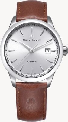Maurice Lacroix 1975 Automatic (40mm) Silver Sun-Brushed Dial / Brown Leather Strap 756008-SS001-130-3
