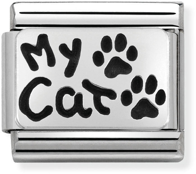 Nomination Classic Cat Oxidised Sterling Silver & Steel Charm 330102/36