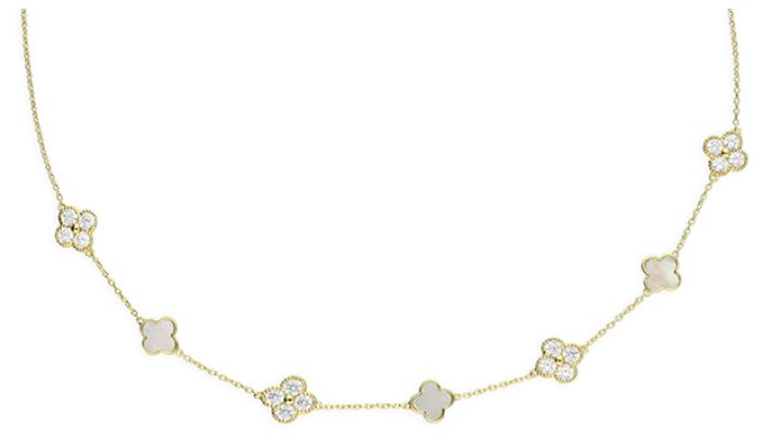 James Moore H7004/Y Sterling Silver Gold Plated Clover Jewellery