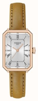 Tissot SRV Quartz (21.8mm) Silver Sunray Dial / Brown Leather Strap T1601103603300