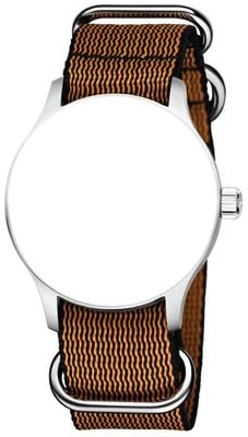 Mühle Glashütte Watch Band For Mühle-Glashütte Orange/Black Weave NATO Strap J14589