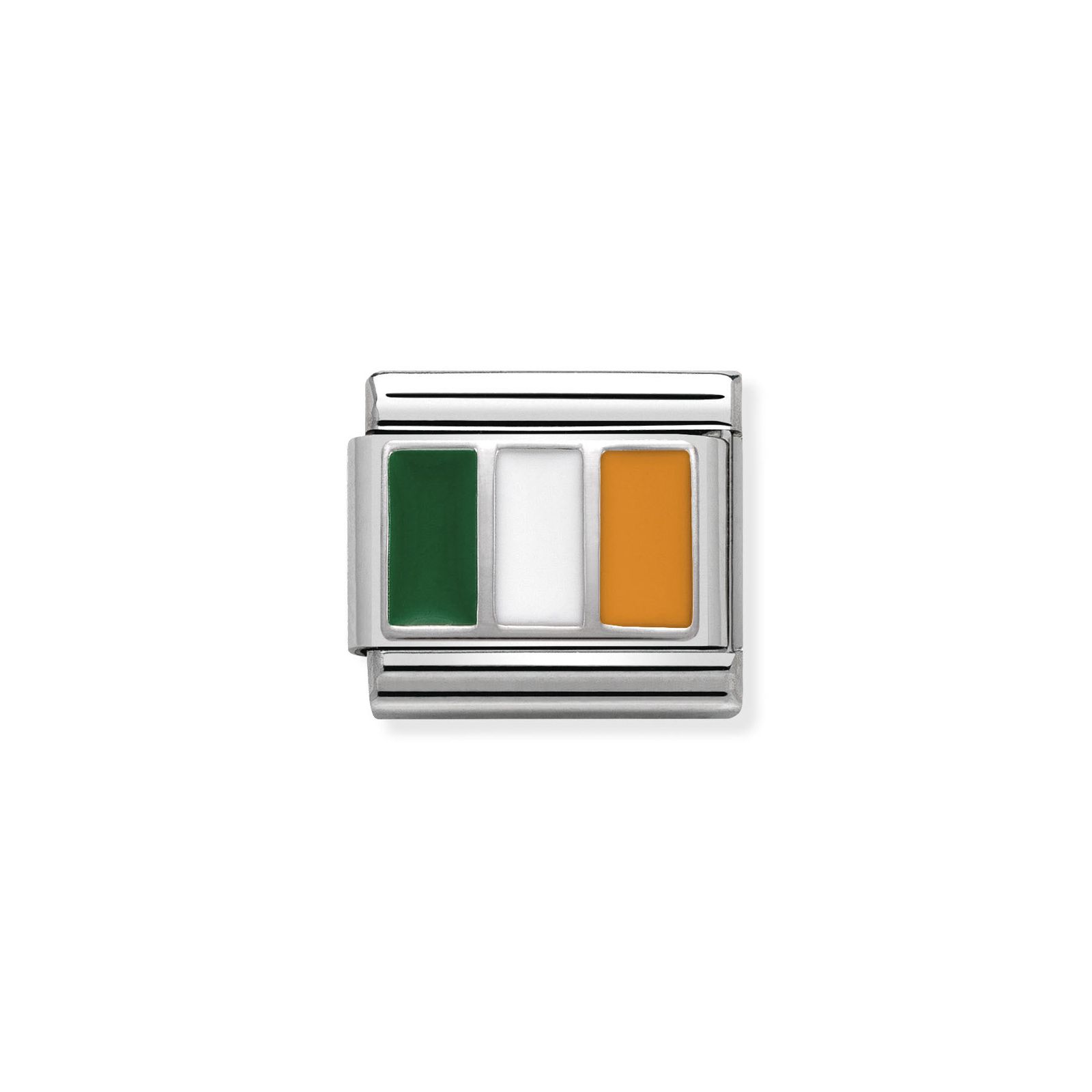 Nomination 330207/06 Classic Ireland Flag Enamel Sterling Jewellery