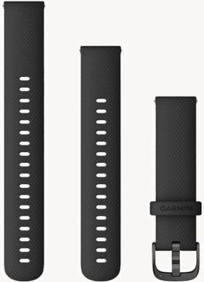 Garmin Quick Release Strap (18mm) Black Silicone / Slate Hardware - Strap Only 010-12932-01