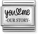 Nomination Classic You & Me Sterling Silver & Steel Charm 330111/31