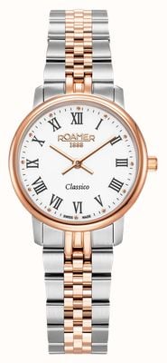 Roamer Classico Quartz (30mm) White Dial / Two-Tone Stainless Steel Bracelet 971857 49 25 50