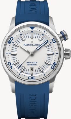 Maurice Lacroix Pontos S Diver Automatic (42mm) White Dial / Blue Rubber Multi-Strap Set Watch PT6248-SS00L-130-4