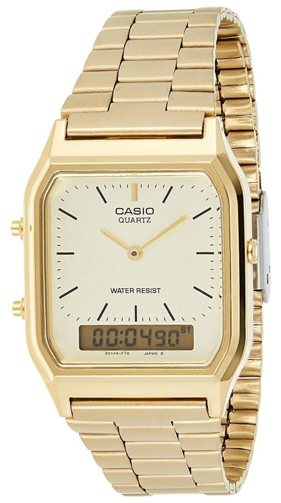 Casio AQ-230GA-9DMQYES Vintage Cream Hybrid Dial / Gold-Tone Watch