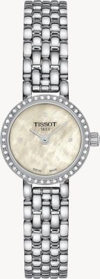 Tissot Women's Lovely Round (19.5mm) Mother-of-Pearl Diamond Dial / Stainless Steel Bracelet T1400096111600
