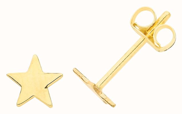 James Moore TH 9k Gold Star Stud Earrings ES701